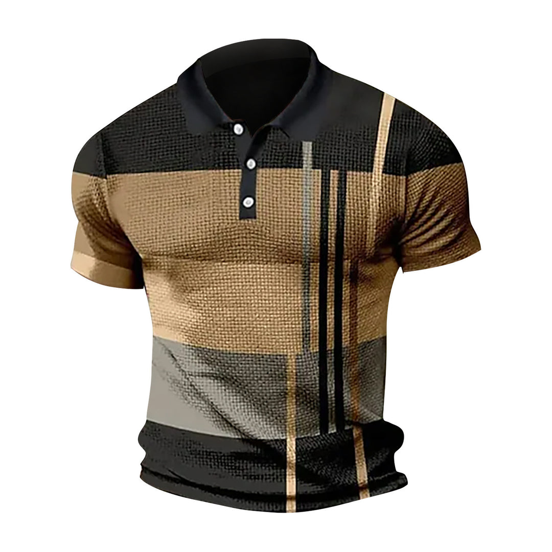 Herrer polo shirt med moderne farveblokdesign og åndbare materialer Stilla