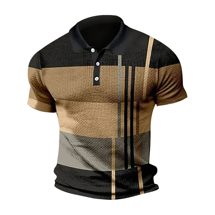 Herrer polo shirt med moderne farveblokdesign og åndbare materialer Stilla