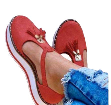 Dame Komfortable Pantoletter med fashionabelt kvast-detalje og skridsikker sål Stilla