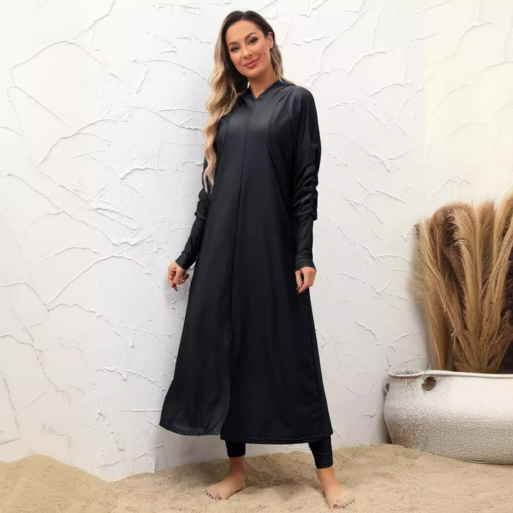 Damer Elegant Kaftan med høj krave og lange ærmer Stilla