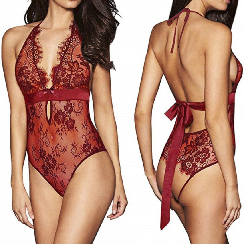 Dame Spids Halter Bodysuit Stilla