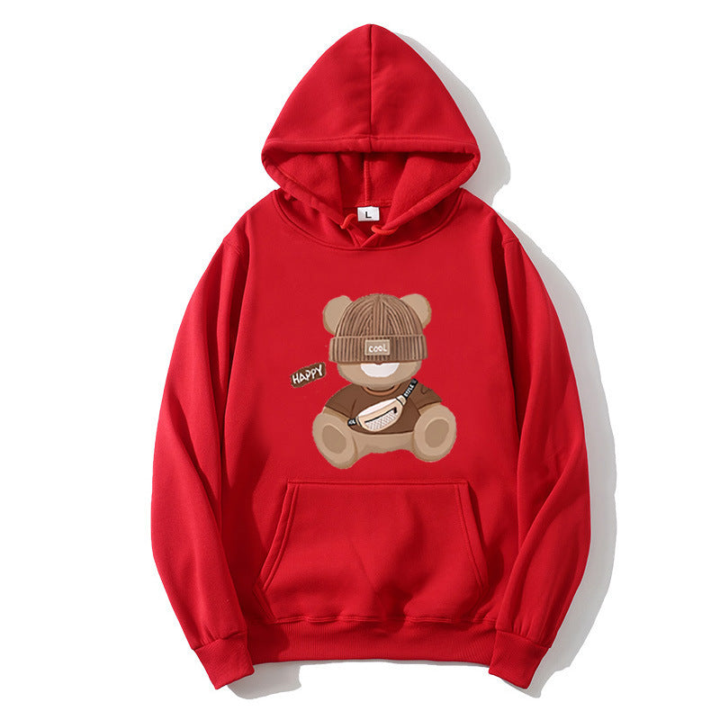 Dame hoodie med unikt bjørnemotiv Skovae
