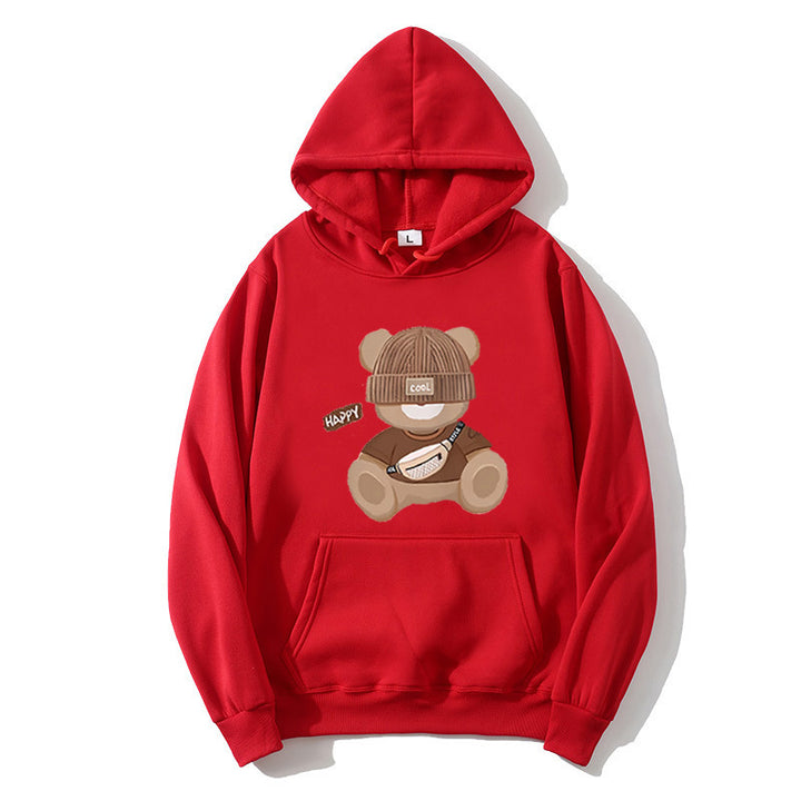 Dame hoodie med unikt bjørnemotiv Skovae