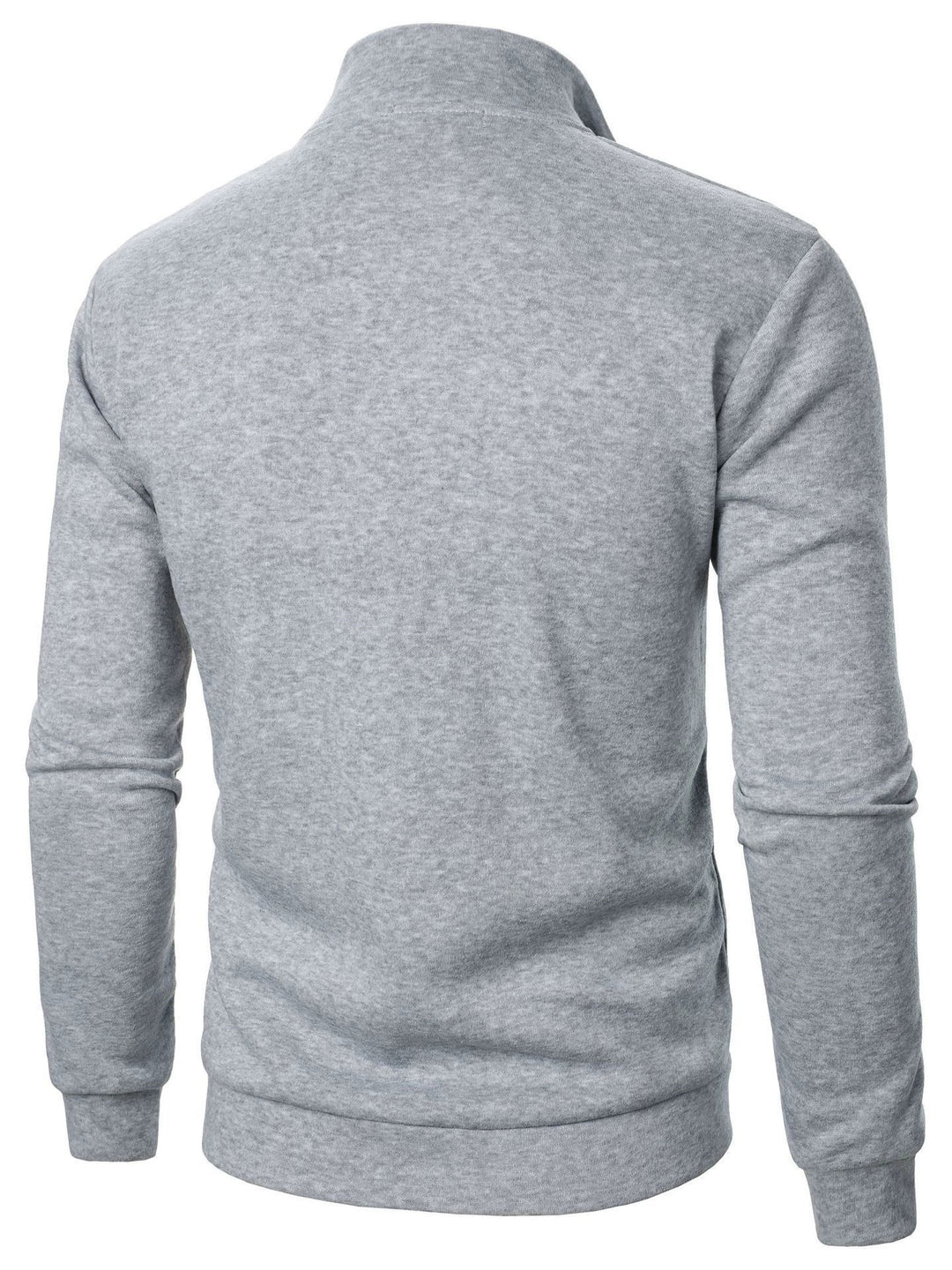 Herre fleece pullover med praktisk stående krave og lynlås Skovae