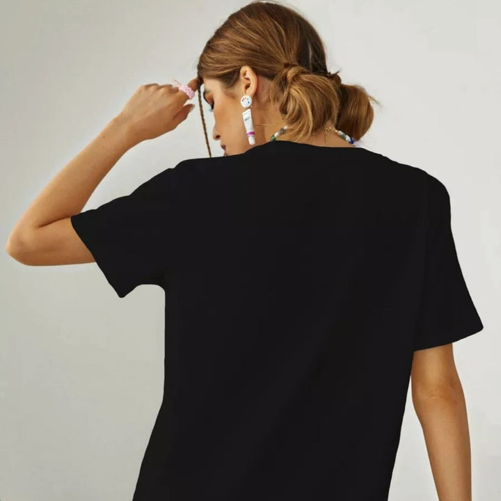 Dame T-shirt med kreativt dyremotiv og afslappet pasform Stilla