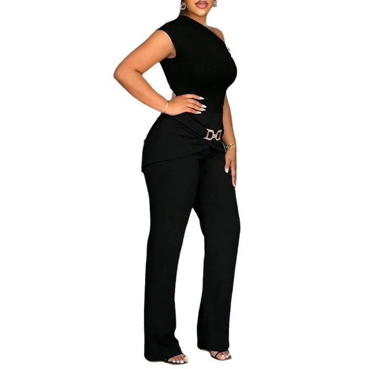 Dame Elegant One-Shoulder Jumpsuit Skovae