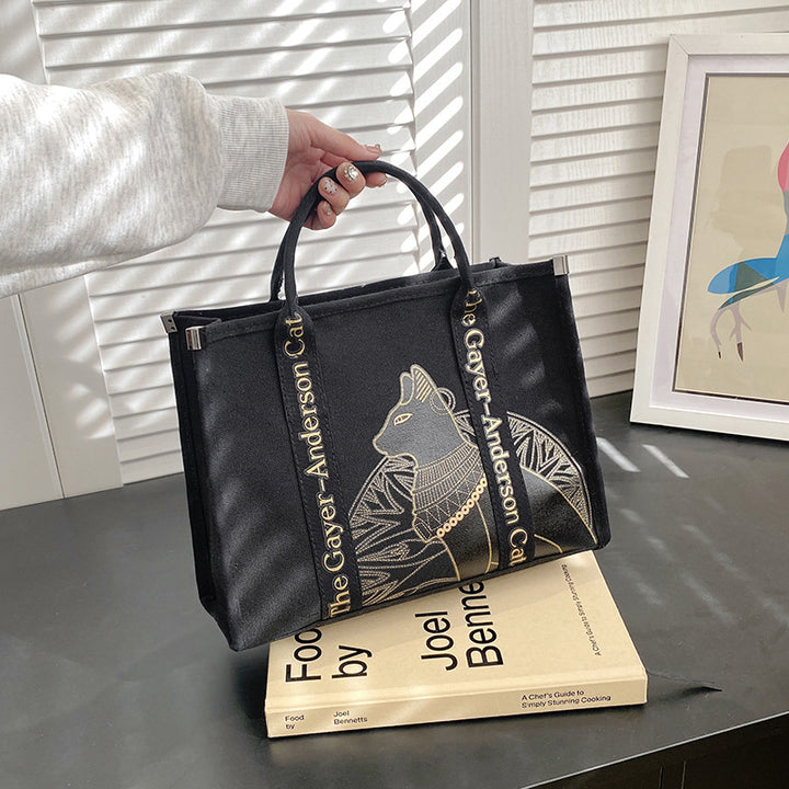 Femme Kunstnerisk Canvas Bæretaske Stilla