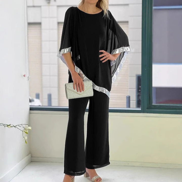 Dame Elegant Chiffon To-delt Sæt Stilla
