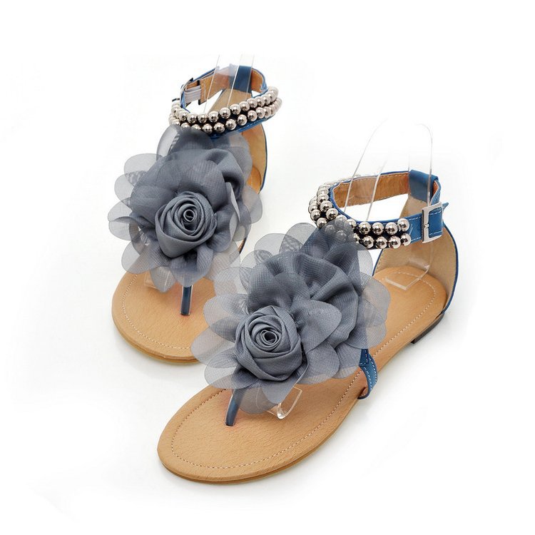 Dame sandaler med blomsterdekor og behagelig sål Stilla