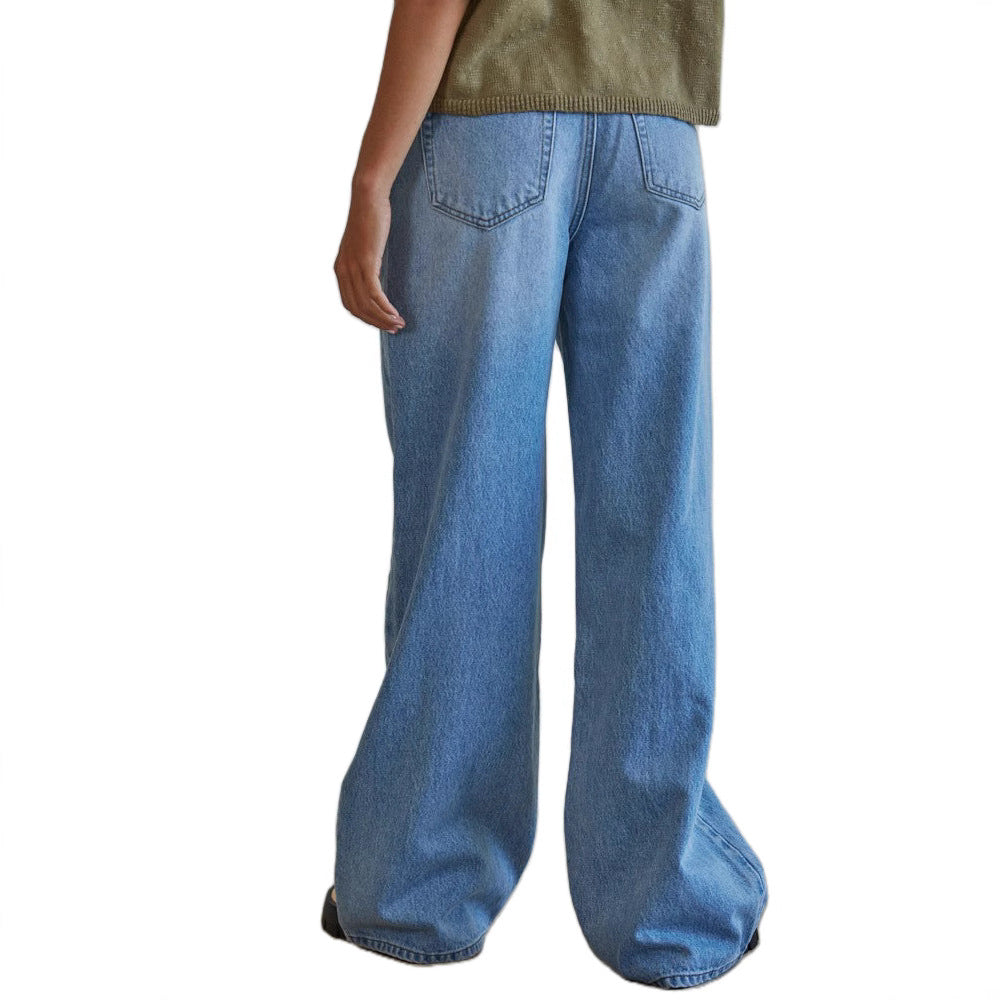 Dame brede jeans med høj talje Stilla