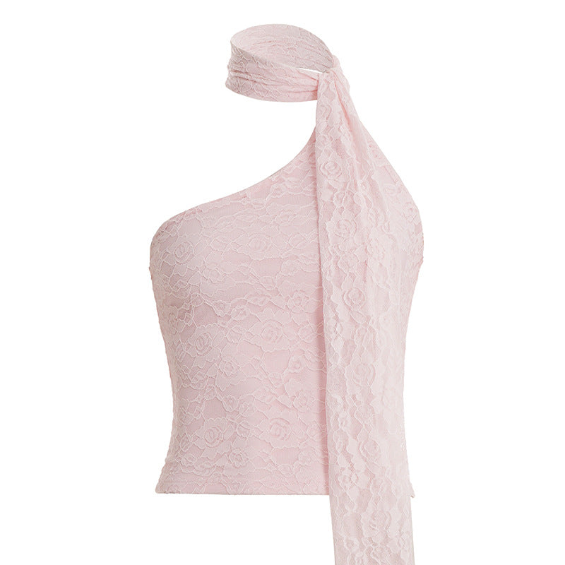 Dame asymmetrisk top med flot hals Skovae