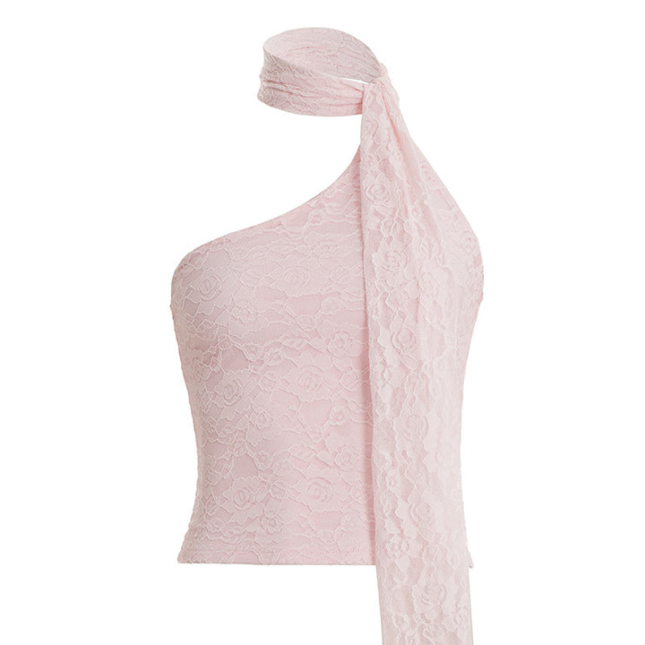 Dame asymmetrisk top med flot hals Skovae