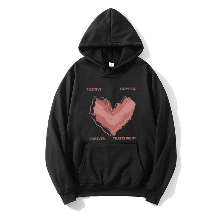 Kvindernes hoodie med inspirerende hjerte-motiv Skovae