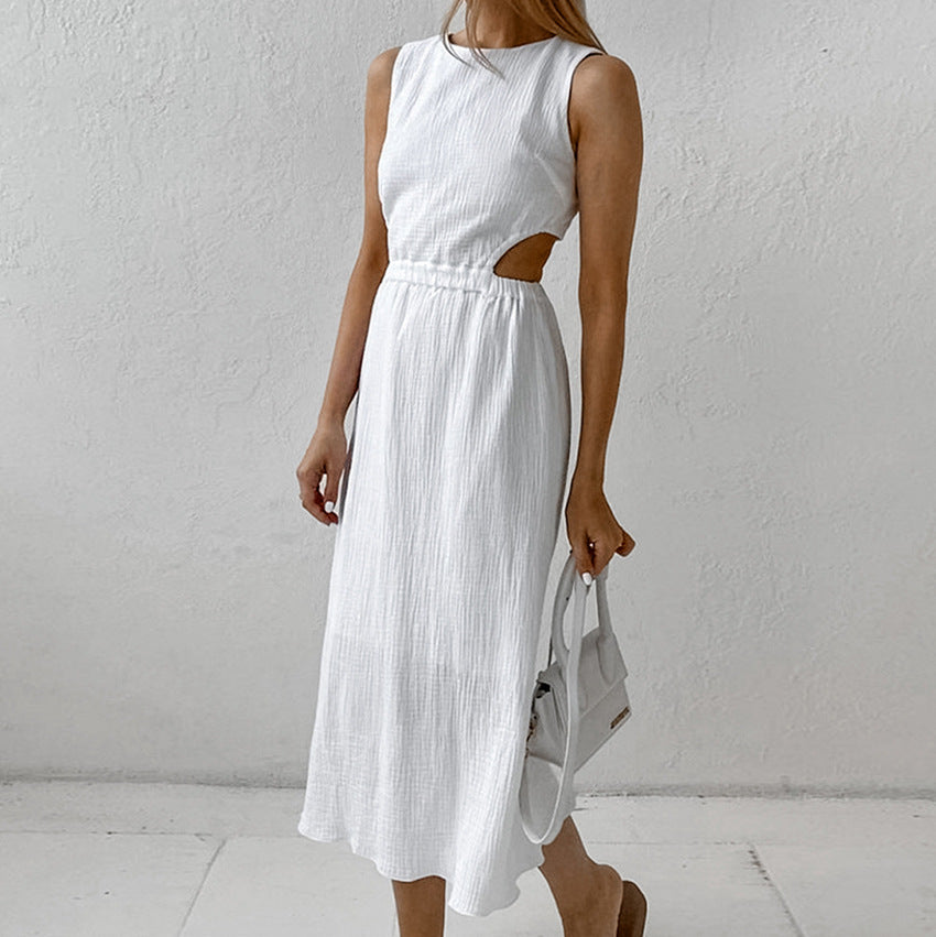 Dames Maxikjole med elegante Cut-Out-detaljer og svingende kant Stilla