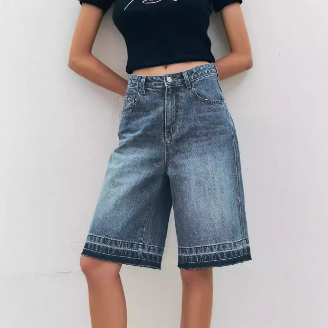 Damer Løst skårne denim-bukser i moderne design med høj talje og afslappede detaljer Stilla