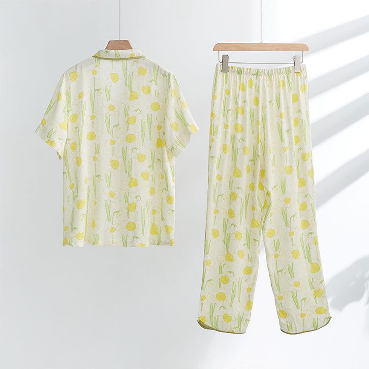 Dame Pyjamasæt med floralt design og åndbare egenskaber Stilla