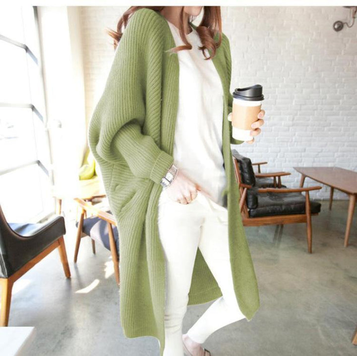 Femme Åben-Front Langstrik-Cardigan Stilla
