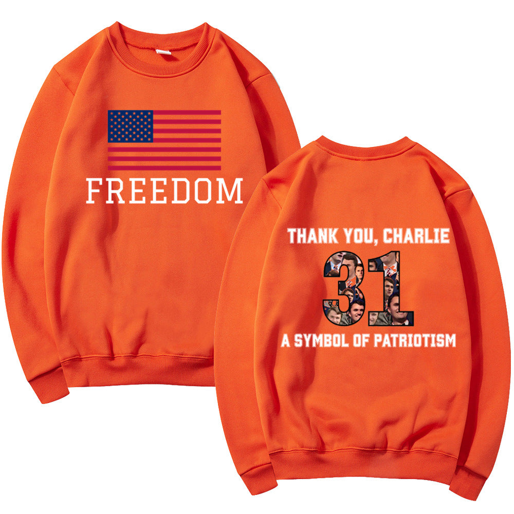 Kvinders sweatshirts med patriotisk tryk og blødt materiale Stilla