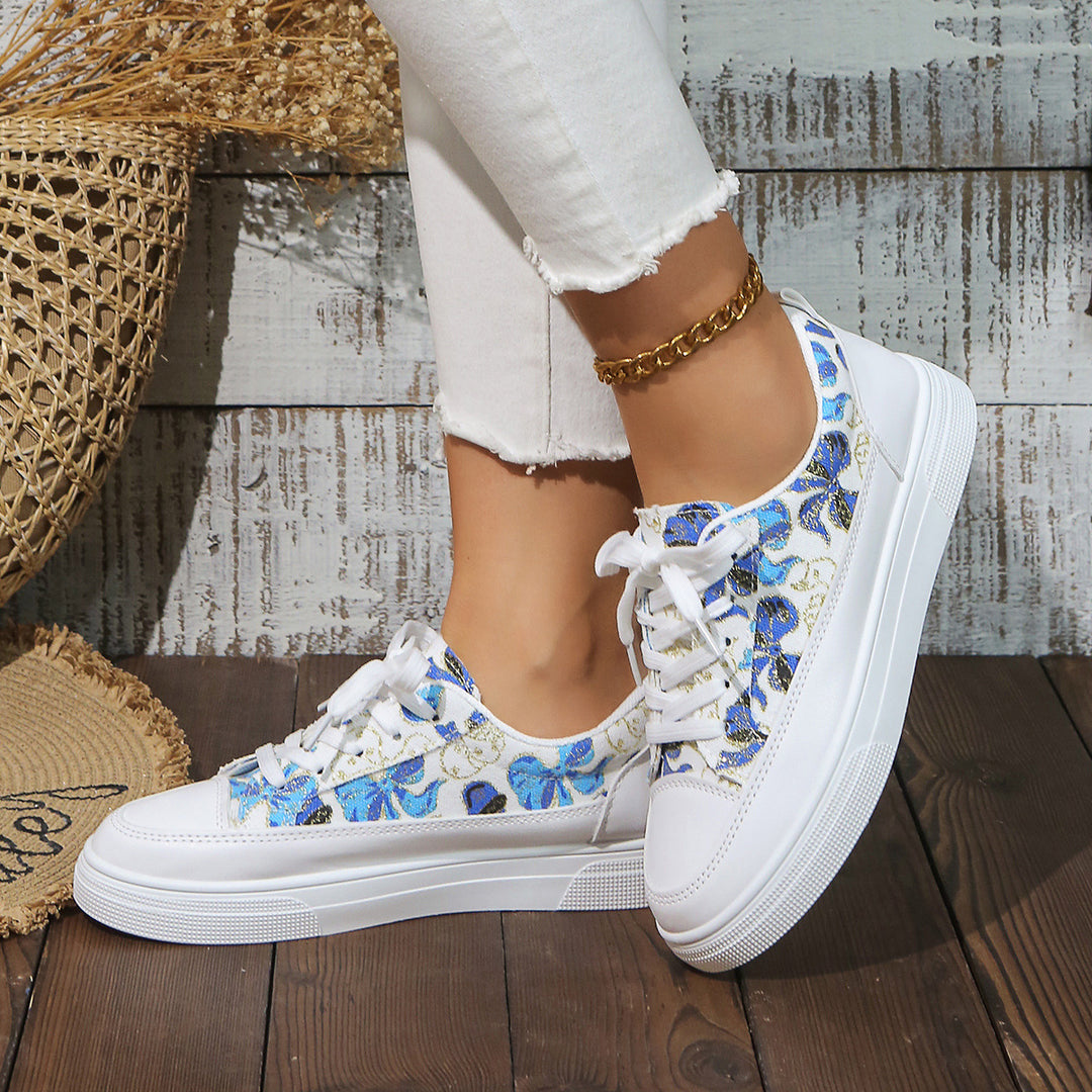 Dame Trendy Blomstermønster Sneakers Stilla