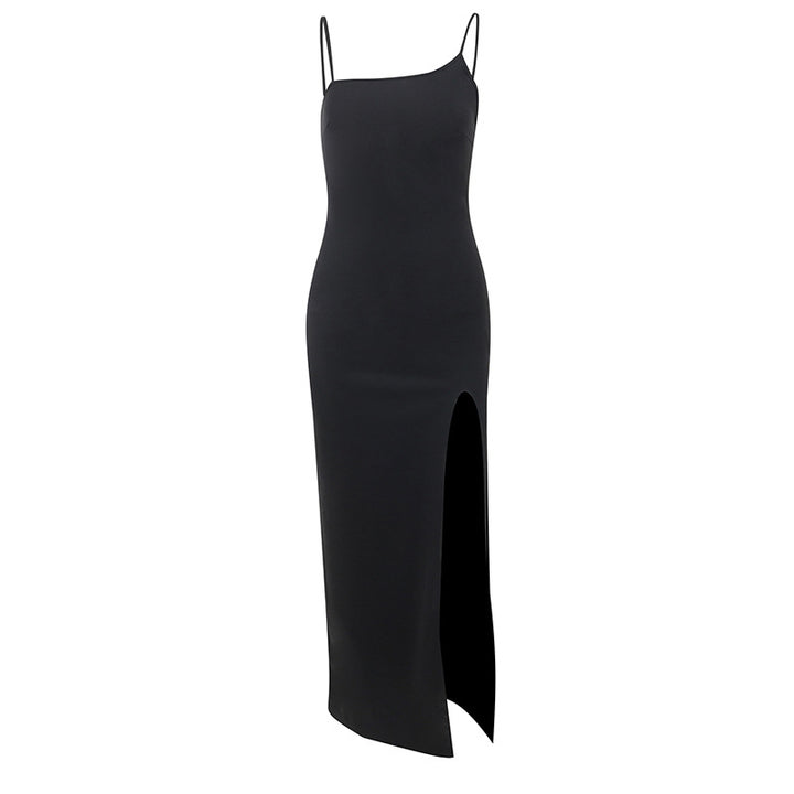 Dame Asymmetrisk Slids Maxi Kjole Stilla