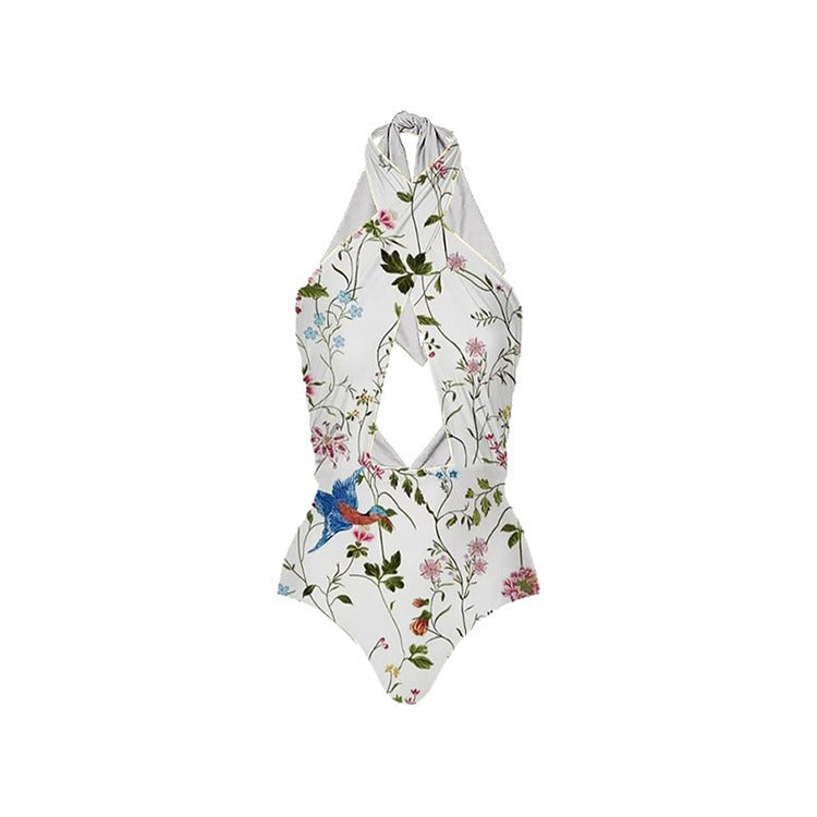 Dame badetøjssæt med elegant indpakningsdesign og blomsteraccenter Stilla