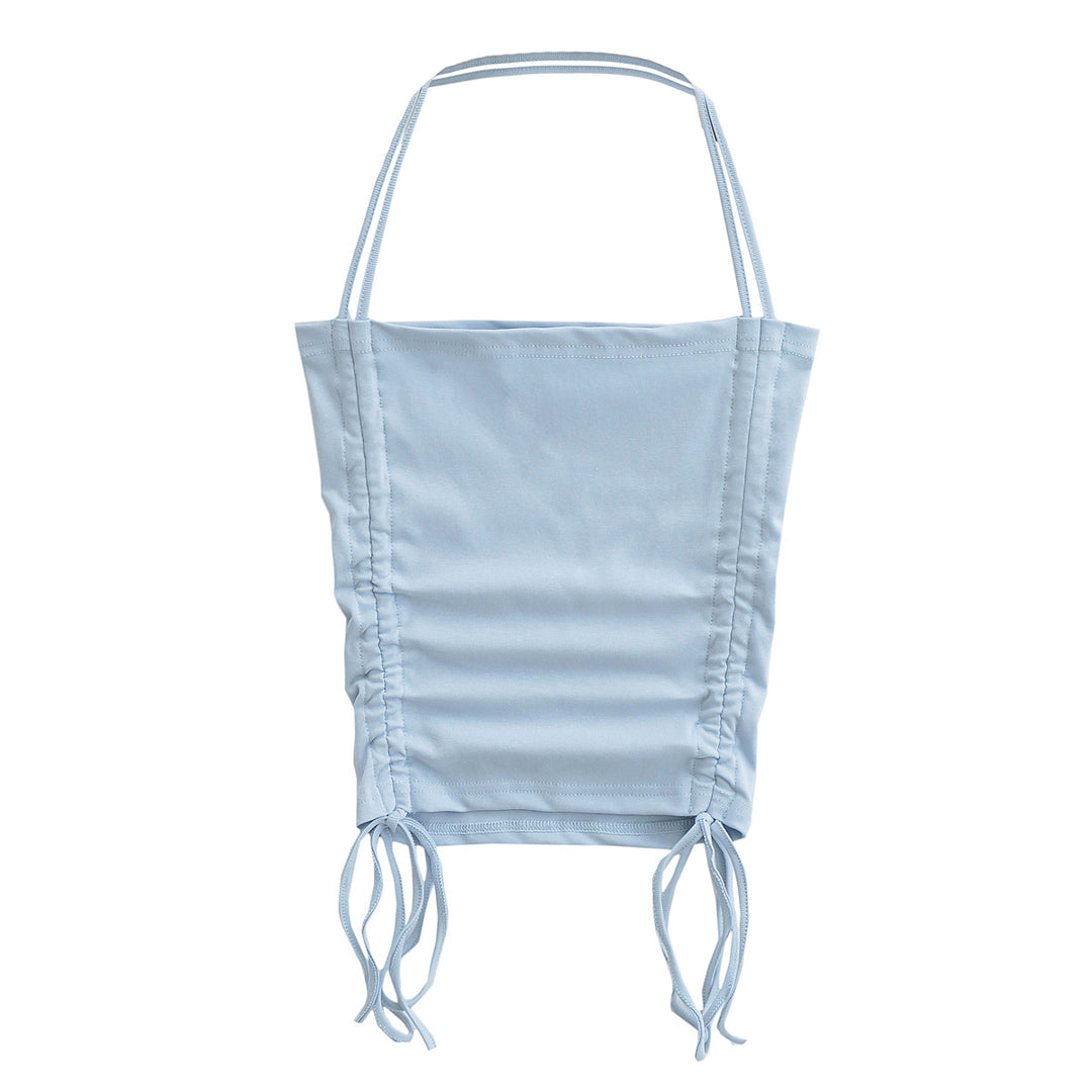 Dame Crop-Top med rynket design og justerbare stropper Stilla