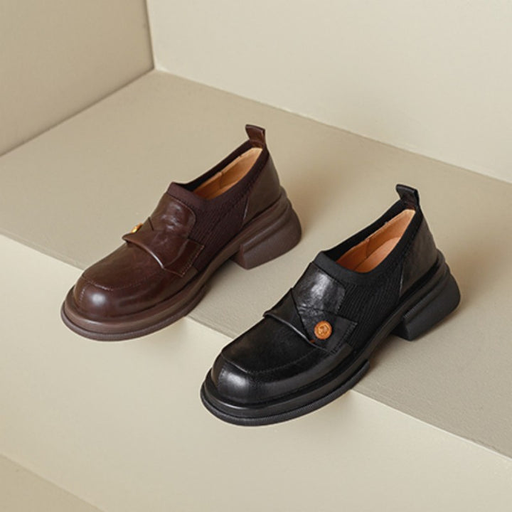 Dame Stilfulde Slip-On Loafers med Åndbart Strik-Obermateriale Stilla