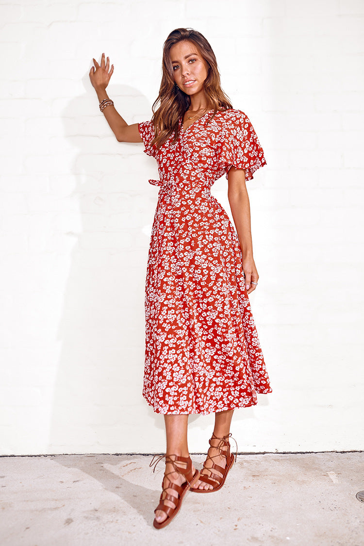 Dame Wrap-Maxi-Kjole Stilla