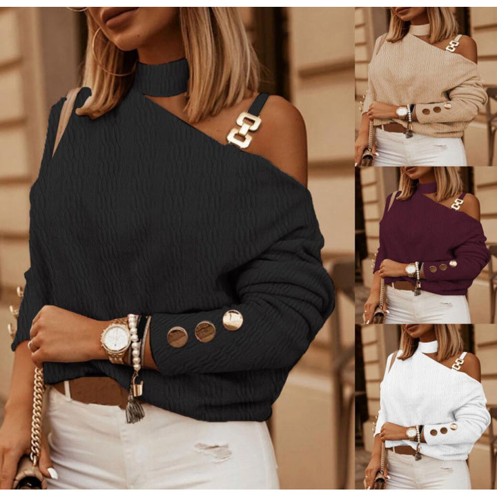 Femme Stilfuld Cut-Out Pullover Stilla
