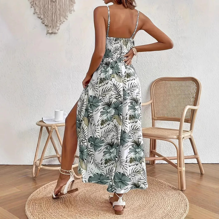 Dame Tropisk Floral Maxikjole Stilla