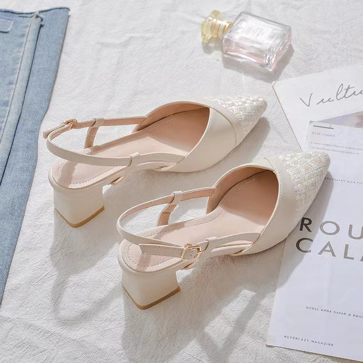 Dame Slingback-pumps med elegant spids-design og komfortabel rem Stilla