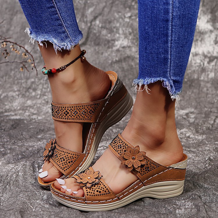Dame fashionable Wedgesandaler Stilla