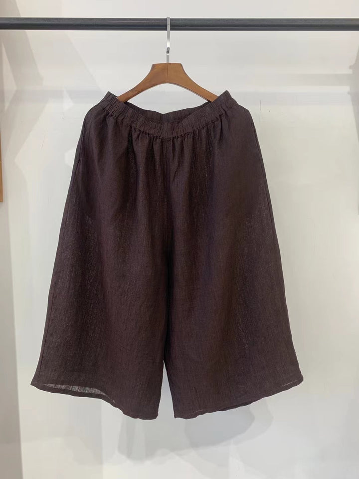Femme Afslappet Pasform Linned Culottes Stilla
