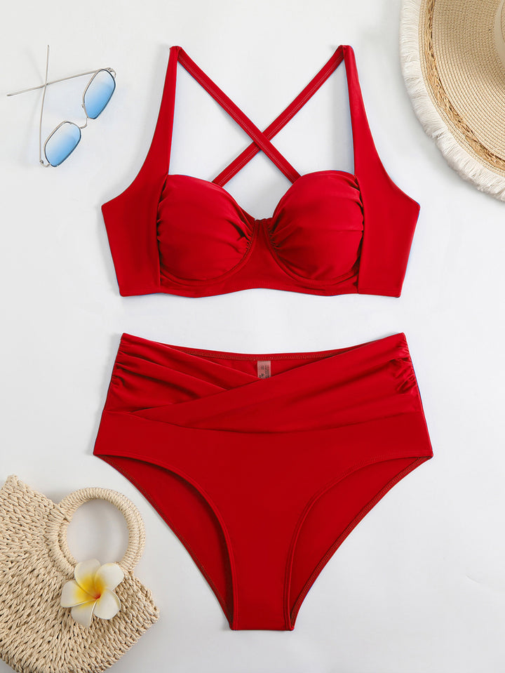 Dame Bikini-sæt med elegant indpakningsdesign og sporty snit Stilla