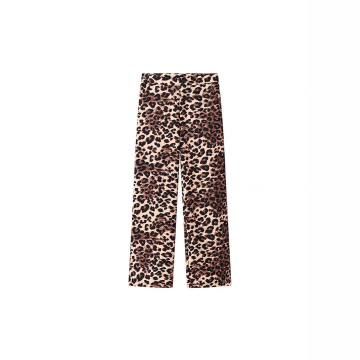 Dame brede Leoprunet-bukser med elastisk talje og eksklusivt design Stilla