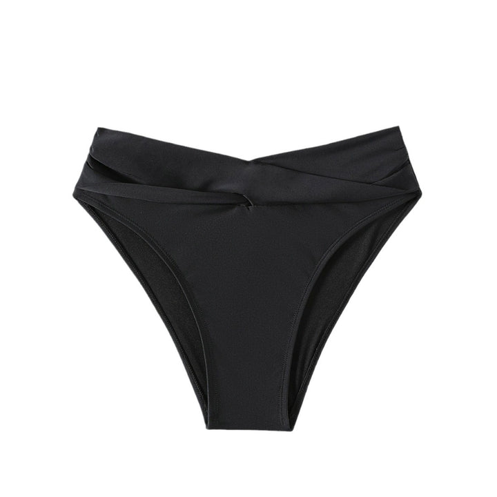 Dame højtaljede badetights med elegant rynkning Skovae
