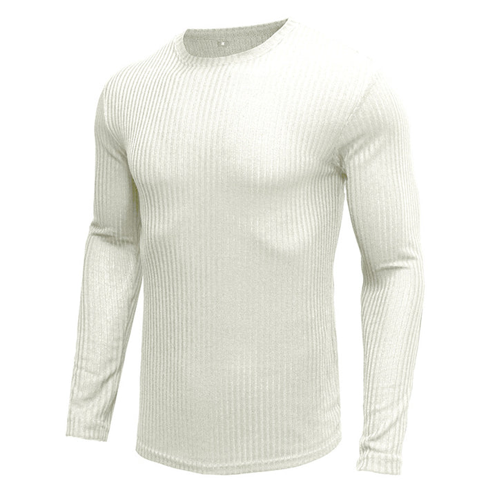 Herrer Langærmet shirt med raffineret rib-design og tætsiddende pasform Stilla