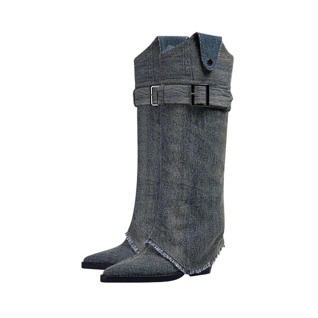 Femme Statement Denim Støvler Stilla