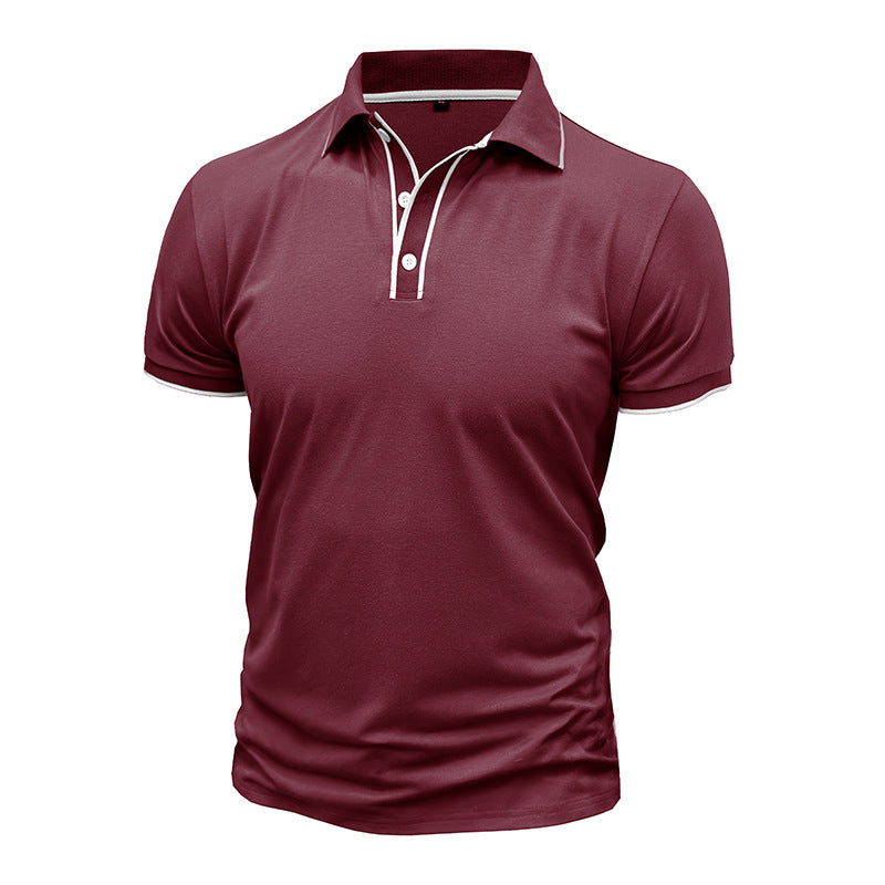 Herren Poloshirt med åndbart funktionsmateriale og moderne knapdesign Stilla