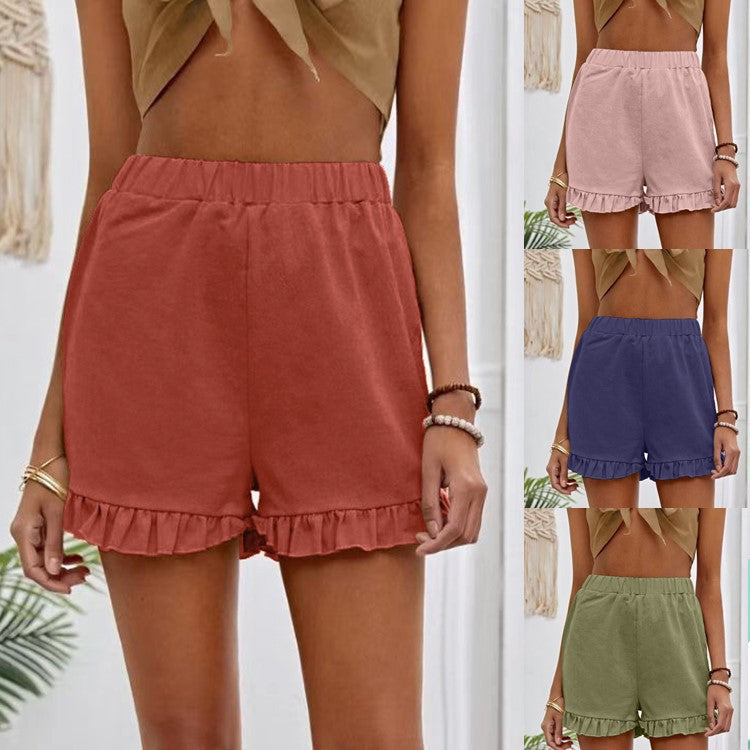 Dame Rüschensaum Fritidsshorts Stilla