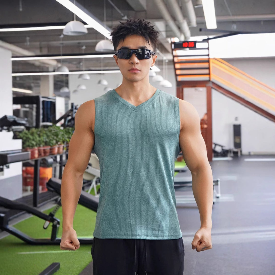 Herrer Sporty ærmeløst fitnessshirt med åndbar struktur Stilla