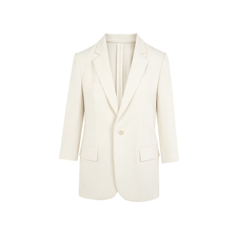 Dame Halvlang Blazer med elegante detaljer og smalt snit Stilla