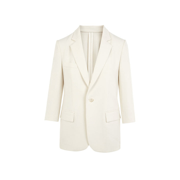 Dame Halvlang Blazer med elegante detaljer og smalt snit Stilla