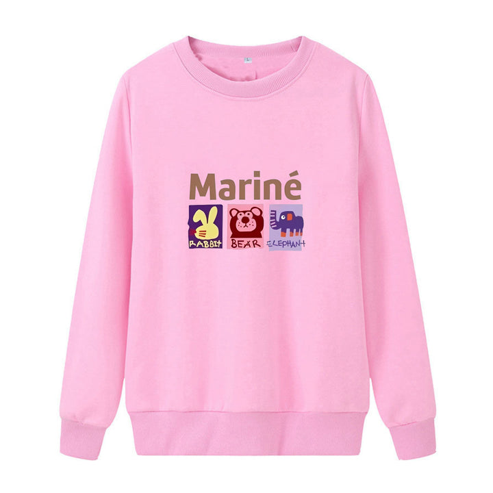 Kvinders hyggelig sweatshirt med dyremotiver Skovae