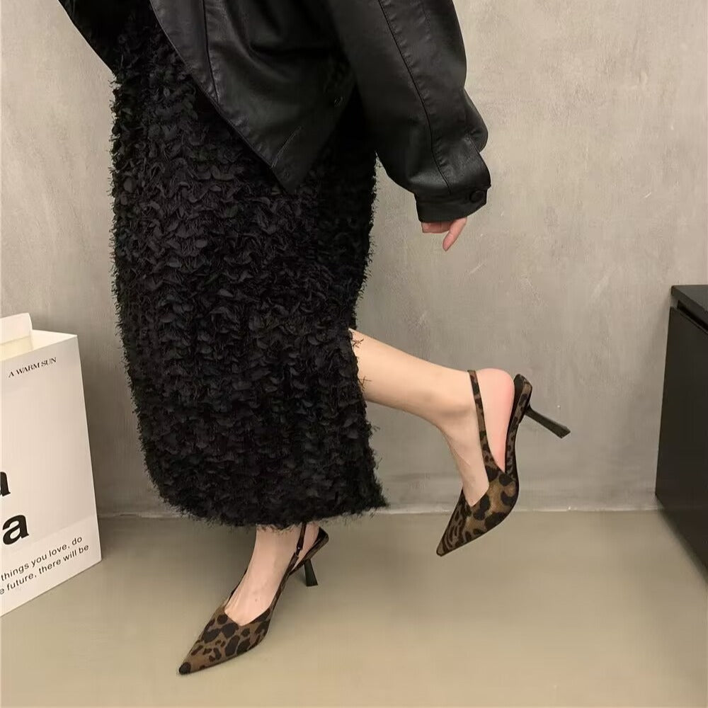 Dame spidse Slingback-hæle med rem-design Stilla