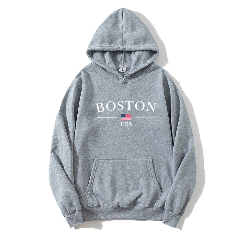 Kvinder hoodie med Boston print Skovae