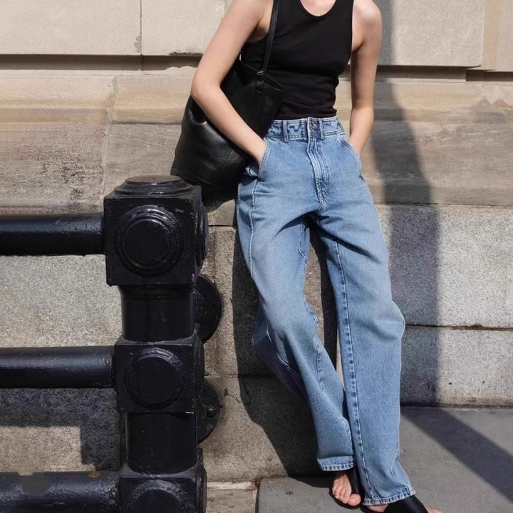 Damer Høj Talje Mom Jeans Stilla