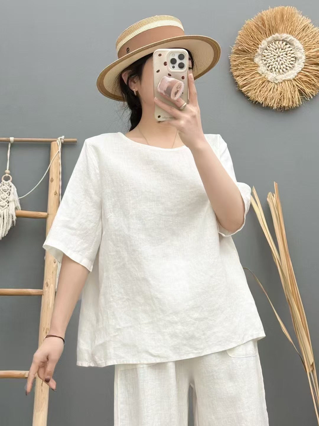 Dame Relaxed Fit Linned Oversized Top Stilla