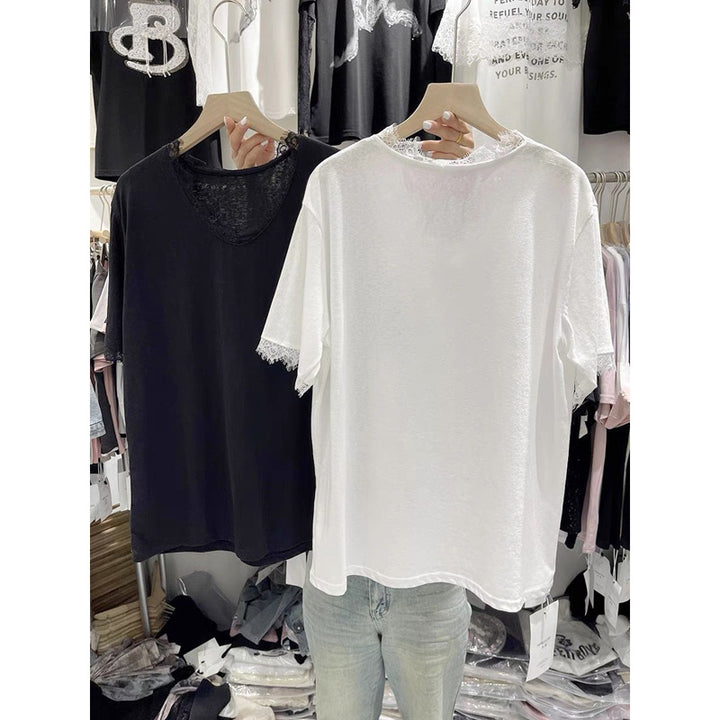 Femme Klassisk V-hals Blonde T-shirt Stilla