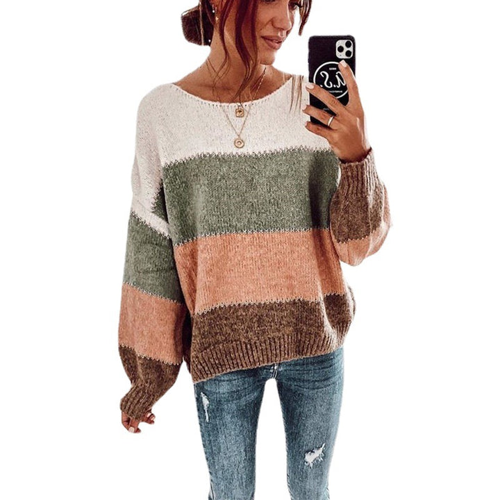 Damer stilfuld sweater med iøjnefaldende stribemønster og afslappet snit Stilla